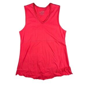 Neon Buddha Sleeveless V-Neck Tunic Knit Top  Women's Size XL  Pink